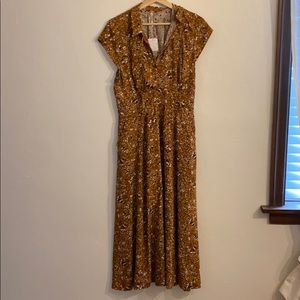 NWT Free People 40’s Printed Midi Dress